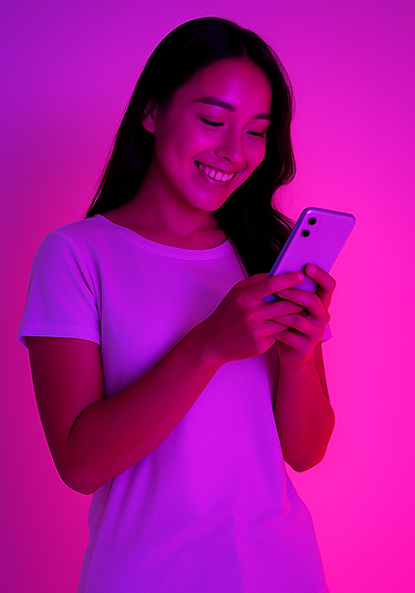 Girl with phone